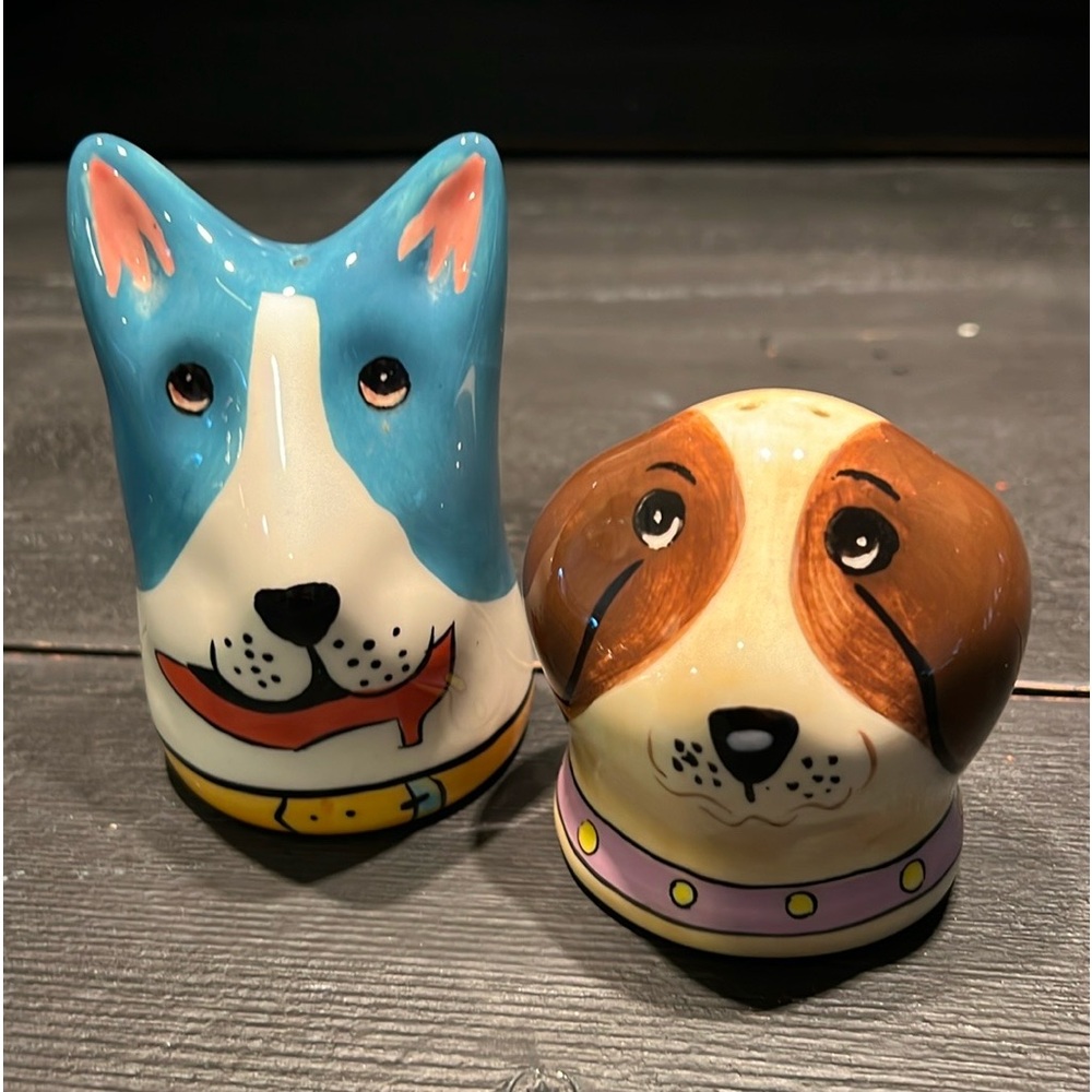 Vintage Dogzilla Salt & Pepper by Candace Reiter